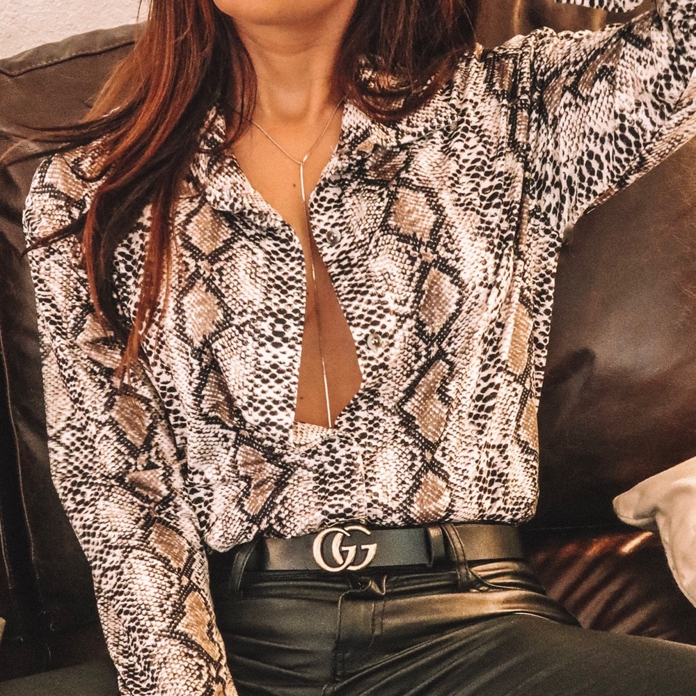 Snake Print Blouse